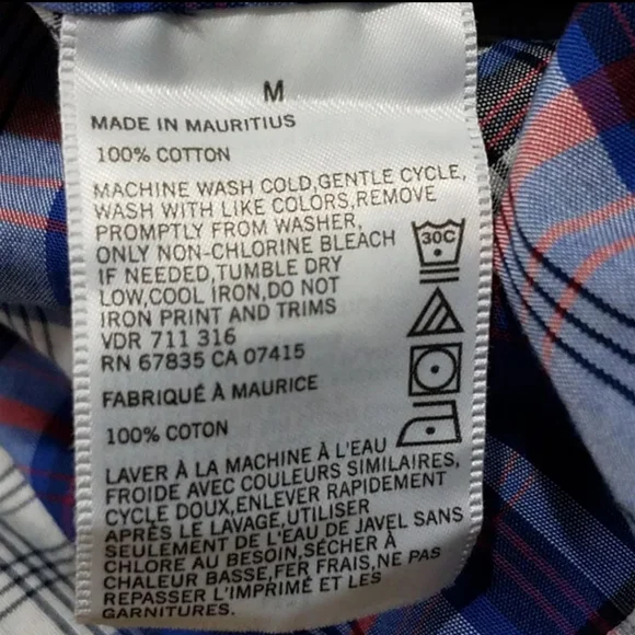 Nautica plaid long sleeve button down M - Picture 3 of 5